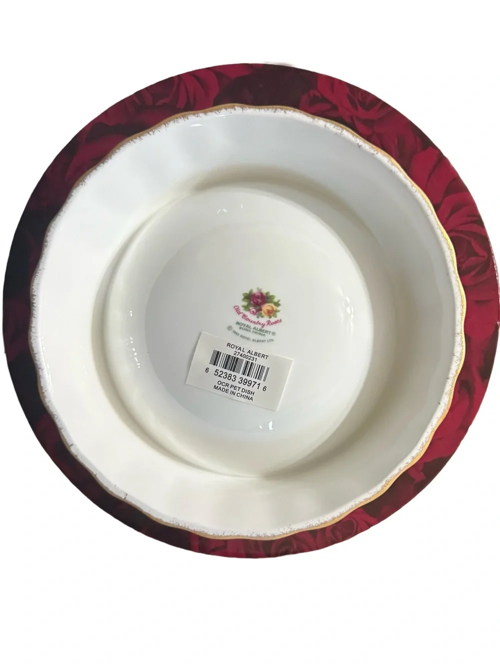 Royal Albert Old Country Roses Fine China Pet Bowl NIB Cottagecore Grandmacore